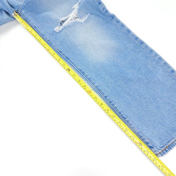 LEVIS Ribcage Straight Ankle Jean In The Middle Distressed 90s Y2k Clean Girl 26 - Picture 4 of 9